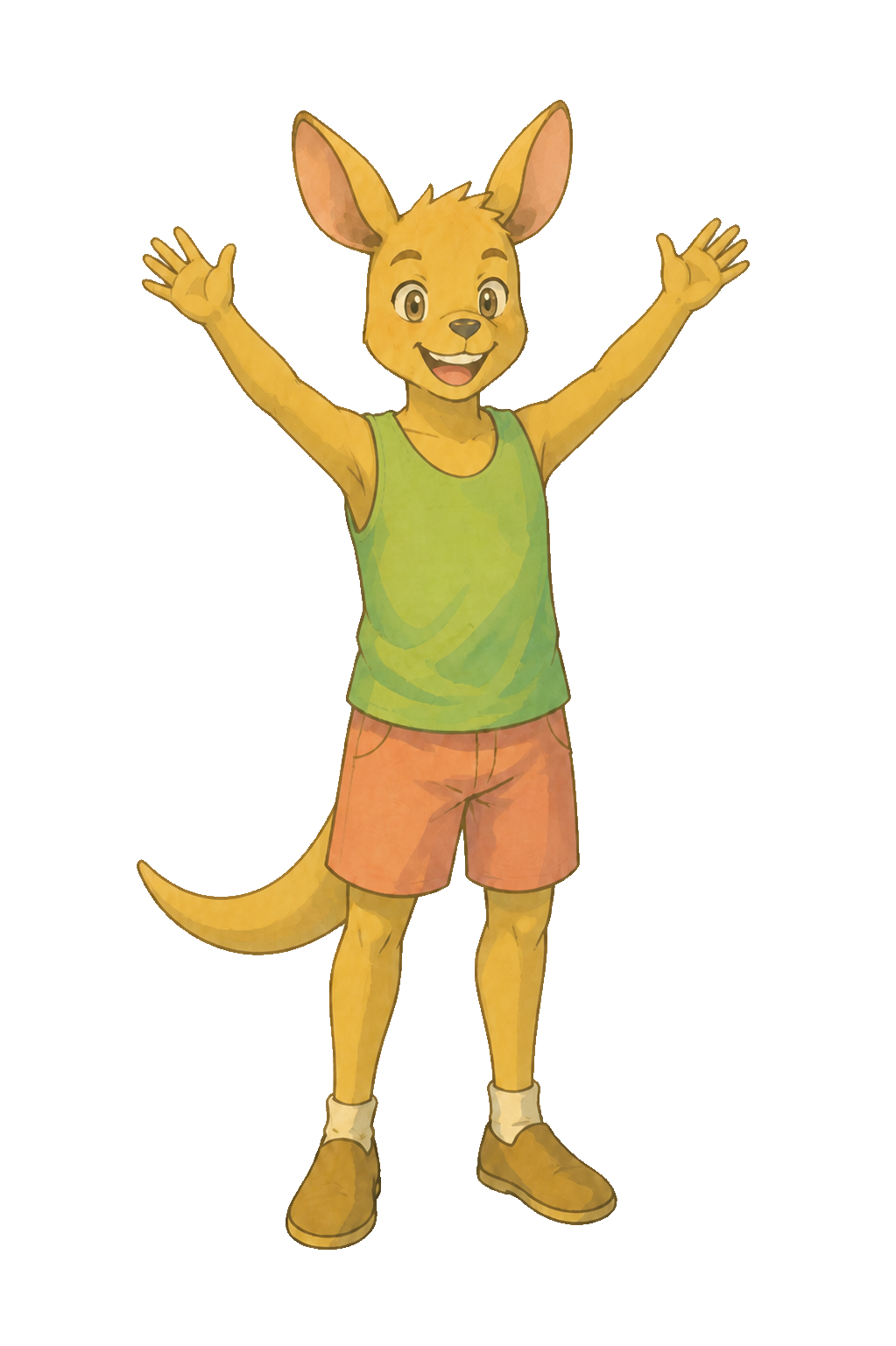 Roo celebrating